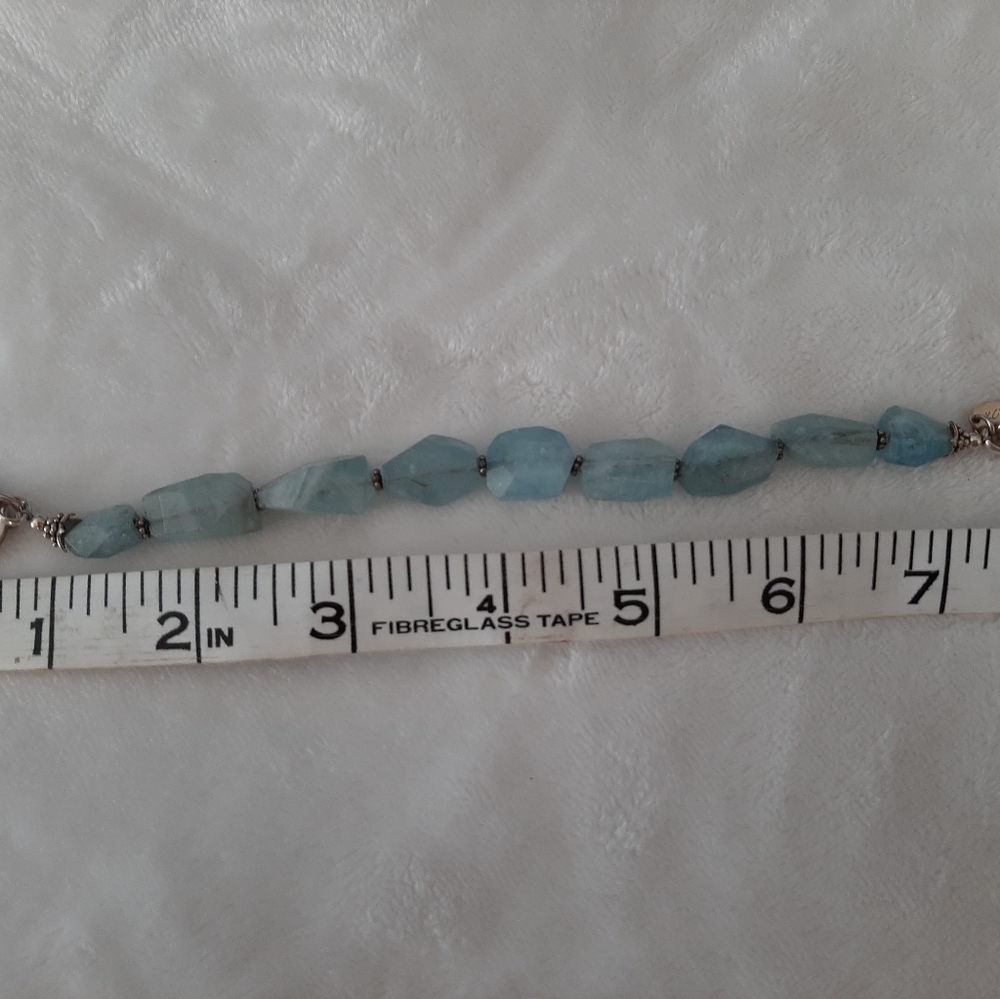 Blue agate bracelet. - Picture 2 of 4